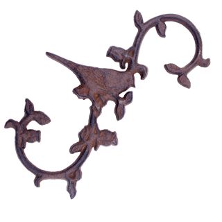 Cast Iron S Style Plant Hook - Chickadee - 11.25" Long