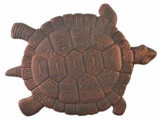 Decorative Cast Iron Yard & Garden Stepping Stone - Turtle - Bronze