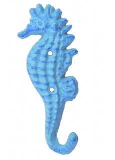 Decorative Wall Hook - Seahorse - Blue - 5.25" Tall - WHK0005