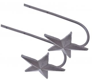 Metal Curtain Tie Backs Star Design - Pair Of 2