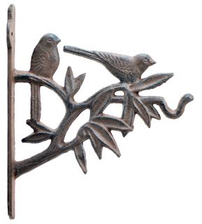 Birds In Tree Decorative Cast Iron Plant Hanger - 7.625" Deep