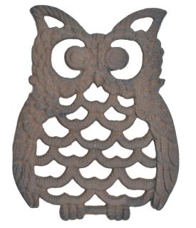 Decorative Cast Iron Trivet - Owl 7.75" Long