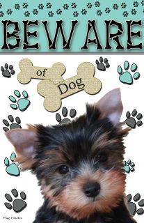 Flag Emotes Double Sided Garden Flag Beware Of Dog