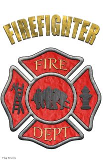 Flag Emotes Double Sided Garden Flag Firemans Cross