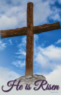 Flag Emotes Double Sided Garden Flag He Is Risen