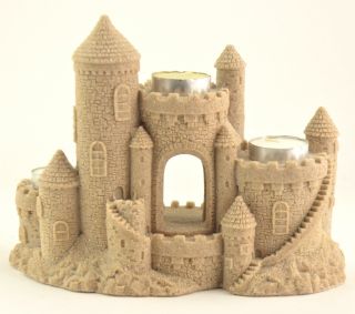 Real Sand Castle Figurine 012 3.5" Tall Collectible Beach Lake Home Decor 