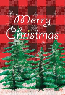 Flag Emotes - Double Sided Garden Flag - Merry Christmas Flannel